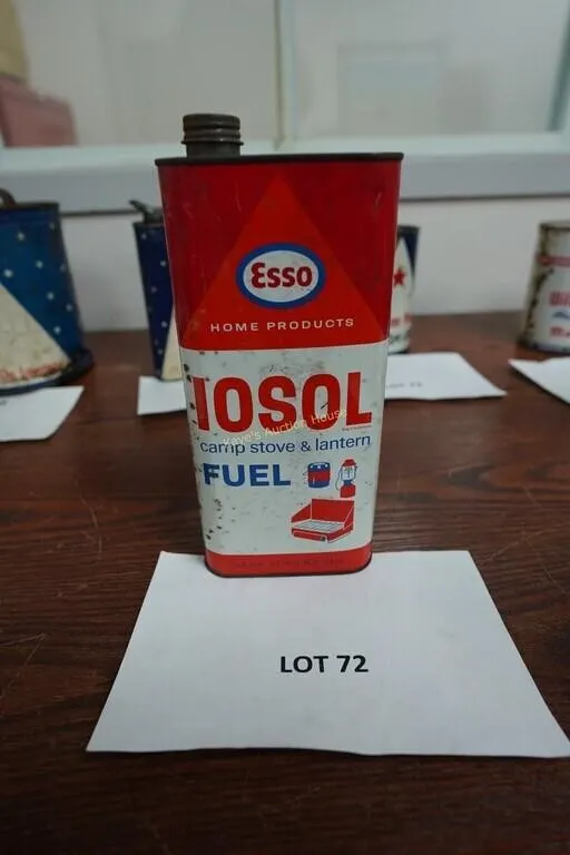 Esso Camp stove and lantern fuel can