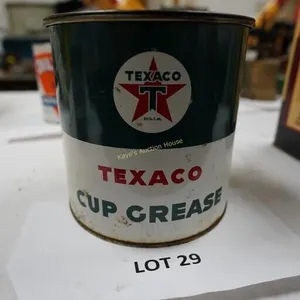 Texaco cup grease metal can