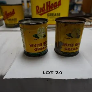 2-White Rose grease metal cans