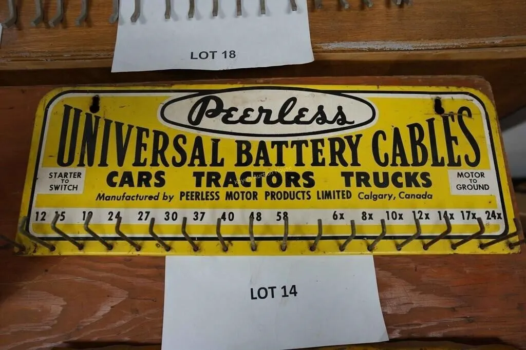 Peerless battery cable metal display rack