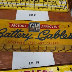 GM battery cable metal display rack