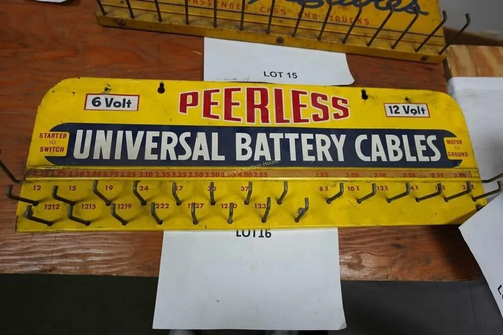 Peerless battery cable metal display rack