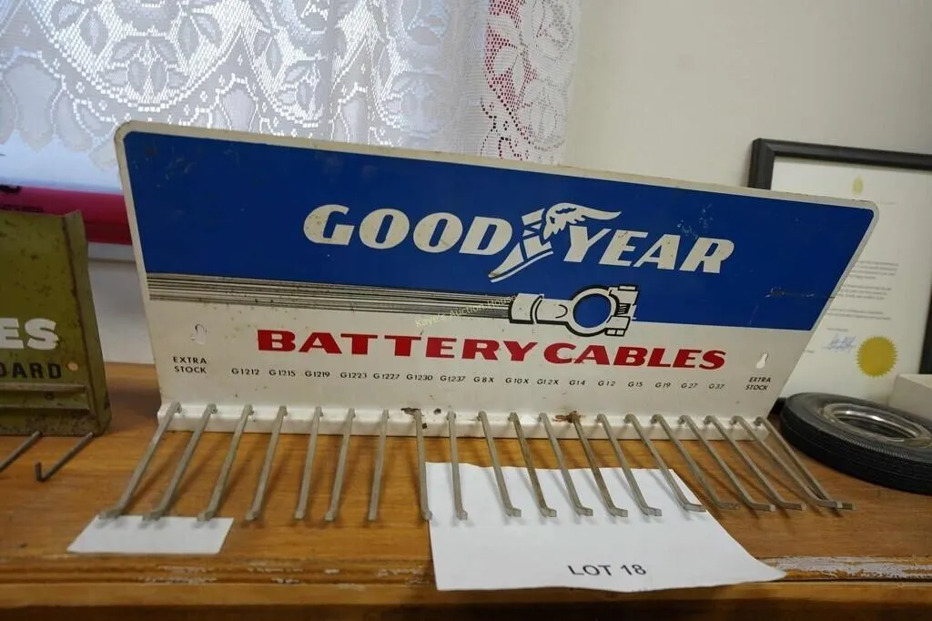 Goodyear metal battery display rack