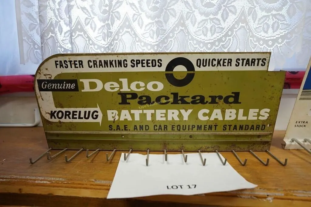 Delco Packard battery cable display racks