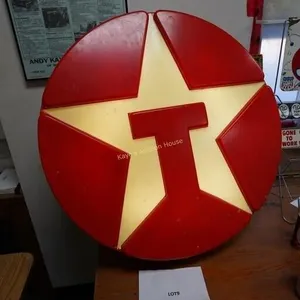 vintage Texaco Star round gas station sign