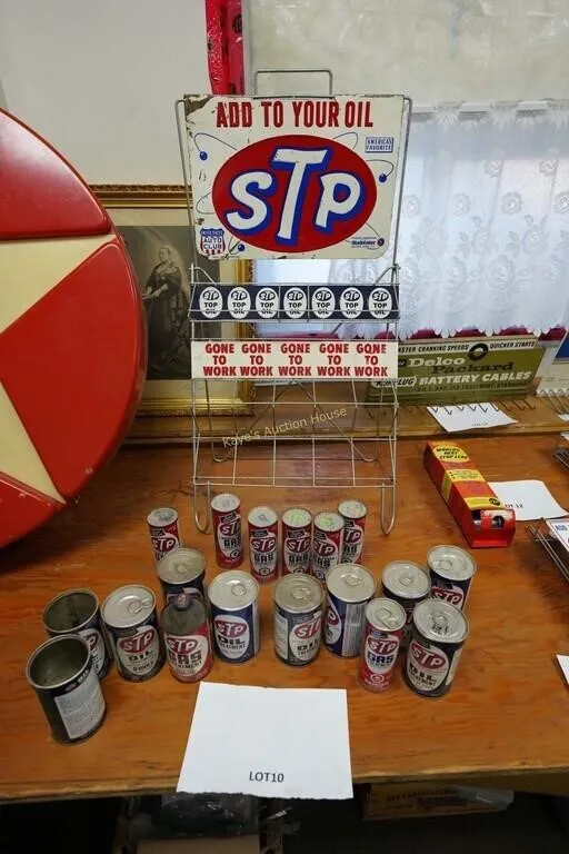 vintage STP oil display rack