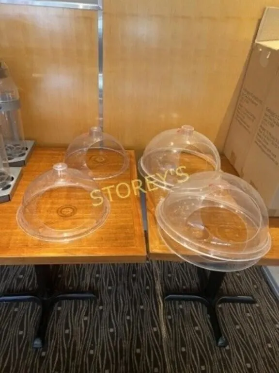 6 Asst Plastic Dome Lids - 13" & 15"
