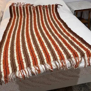 Handmade striped afghan