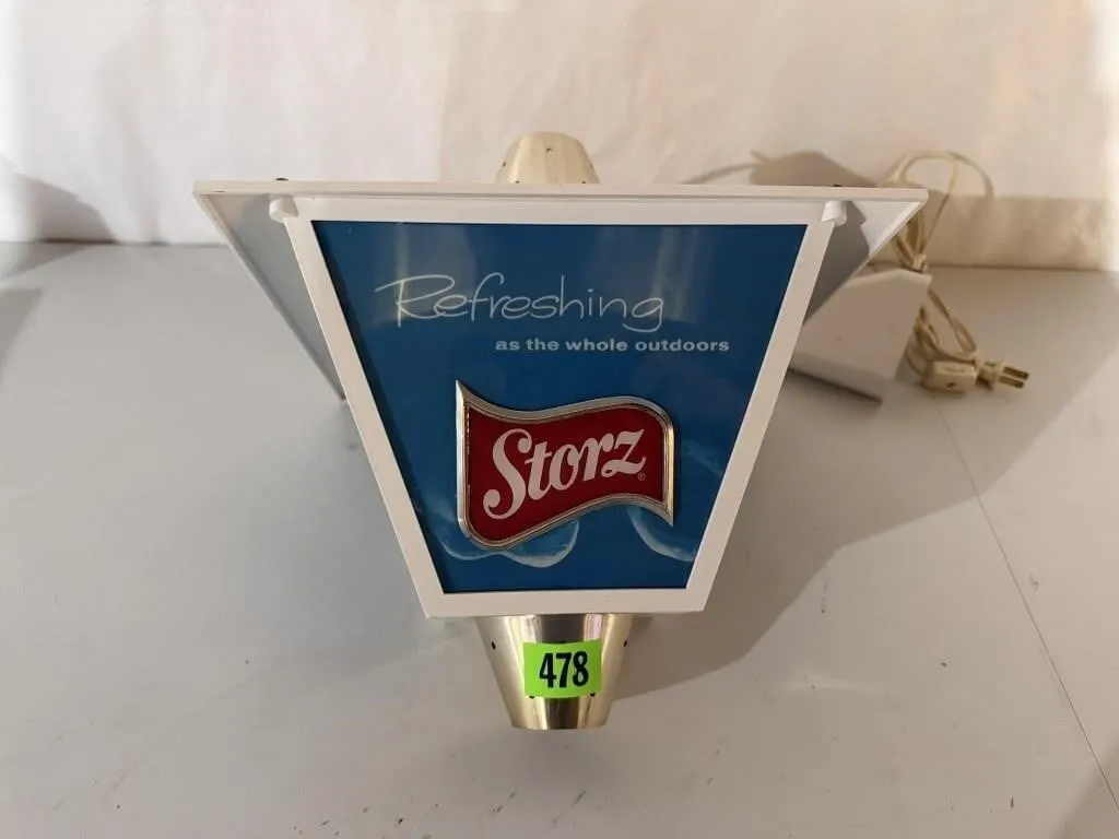 Vintage hanging Storz beer sign