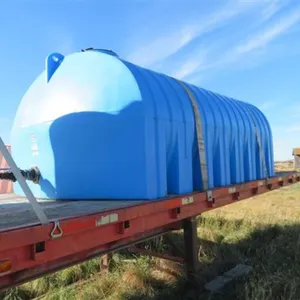 3500L Blue Horizontal Poly Water Tank, new valve