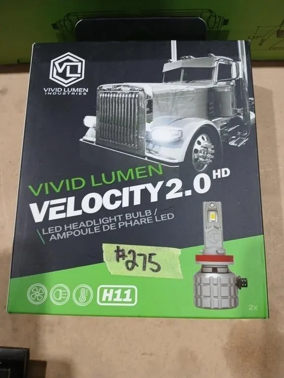 H11 Velocity 2.0 LED headlight bulbs, 2 boxes, PN#