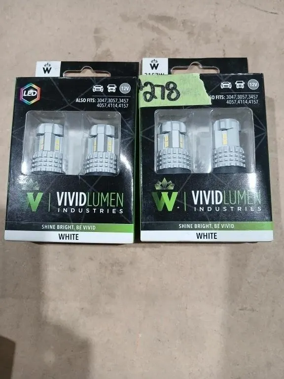 2 Boxes, 3157 White LED Bulbs High output,