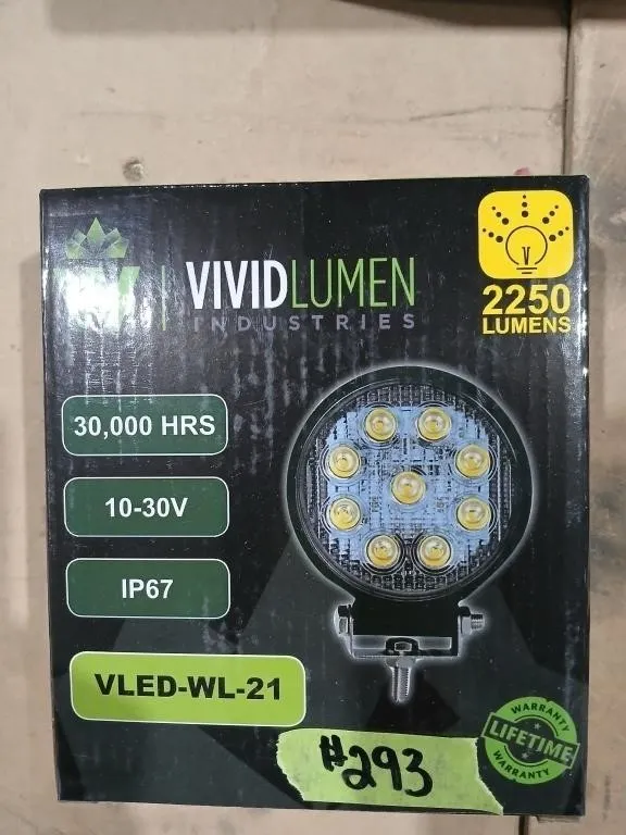 Industrial 4" Round LED work light flood, PN#