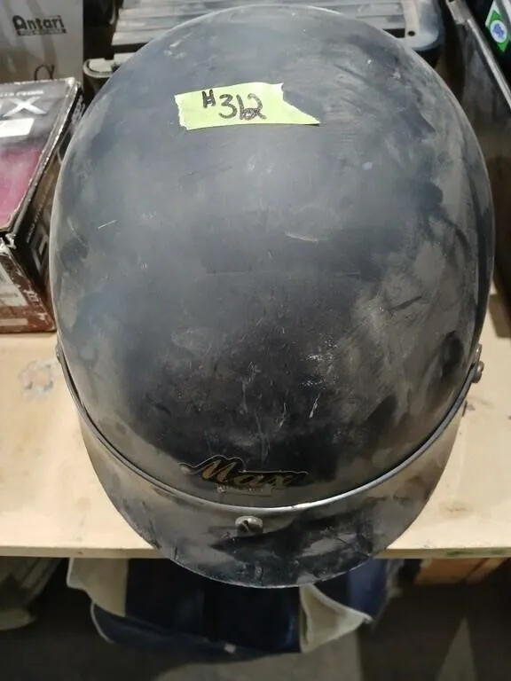 Black Beanie style motorcycle helmet