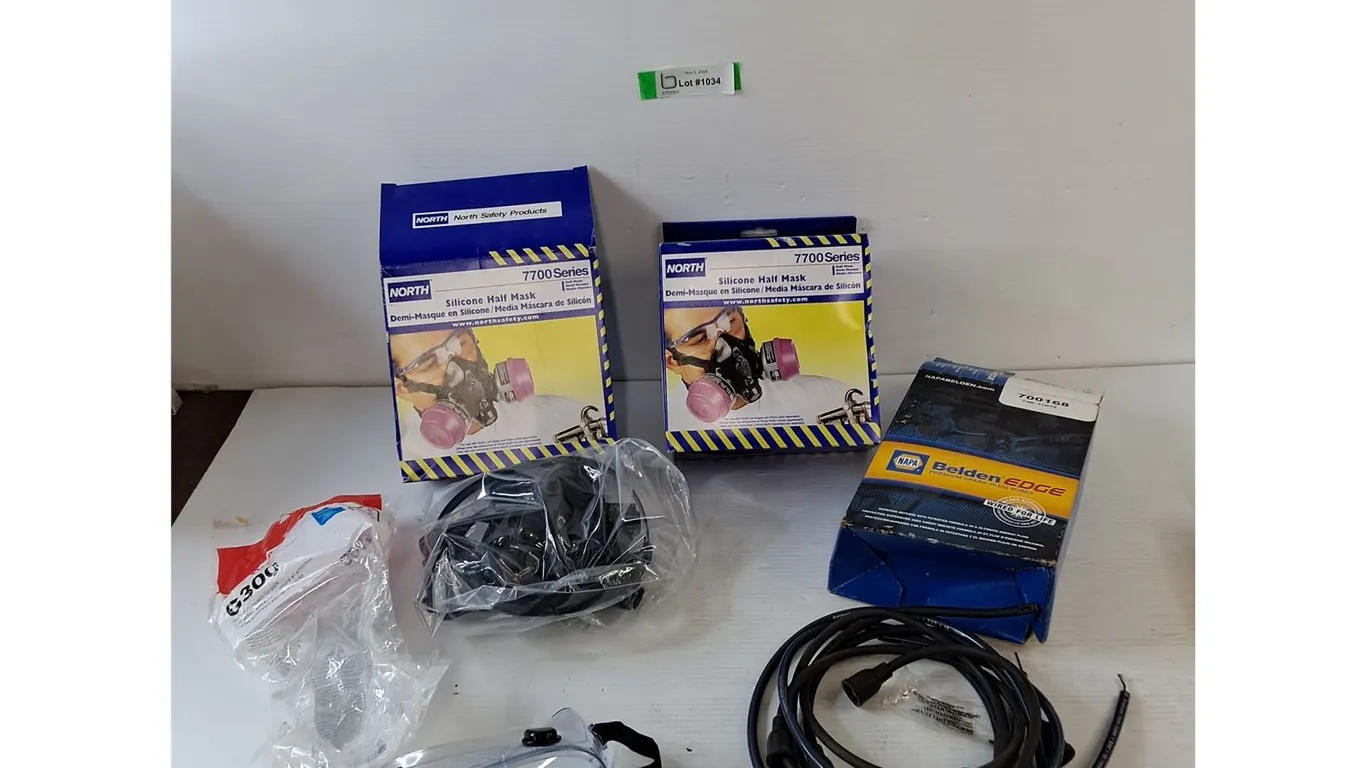 Premium Spark Plug Wire, Splash/Impact Goggles, (2) Honeywell Medium Half-Masks