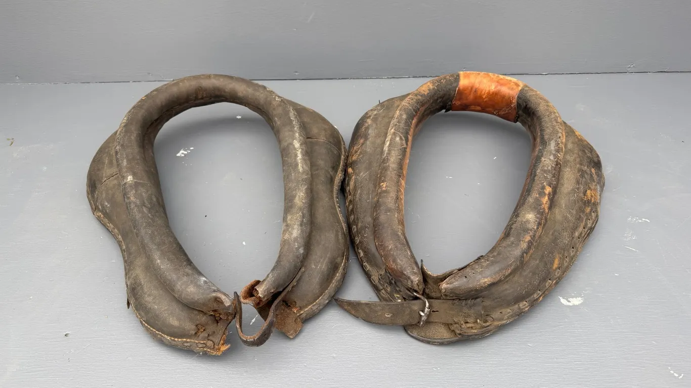 (2) Leather Horse Collars