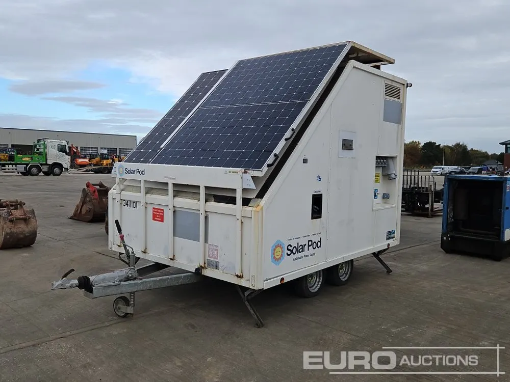Ajc trailers Twin Axle Solar Pod, Stephill 24kVA Generator, Kubota Engine