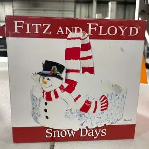 Snowman Ceramic Basket (T3)