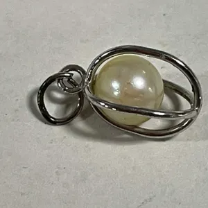 Vintage Pearl in Sterling Silver Cage (T4)