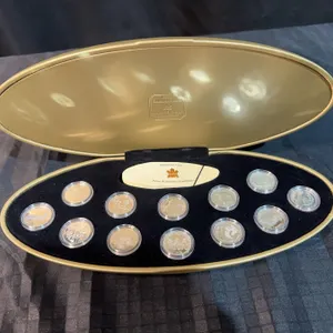 1999 Canada Millennium Sterling Silver Proof Coin Set, 12 Coins, RCM Case, COA