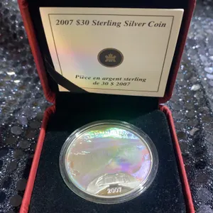 2007 $30 Canada Sterling Silver Coin 999 Silver 31.5g With Case and COA