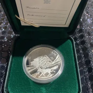 2003 Canada Fine Silver Proof Dollar Cobalt Mining Fox 25.175g with Case and COA