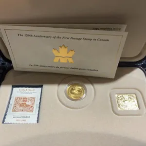 Canada 150th Postage Stamp Anniversary Set with Coin, Replica, and 47¢ Stamp