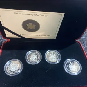 2004 Canadian 50-Cent Sterling Silver Coin Set With COA and Case