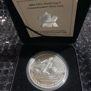 2006 FIFA World Cup Commemorative $5 Silver Coin Canada 38mm Proof