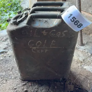 Metal Oil and Gas Can, Empty, Golf Cart Marked
