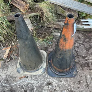 Rubber Traffic Cones, 28-Inch Tall
