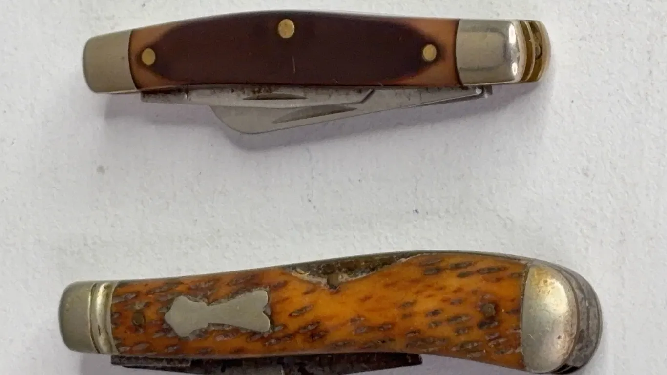 Schrade Pocket Knife Pair: Schrade Cut Co & Old Timer