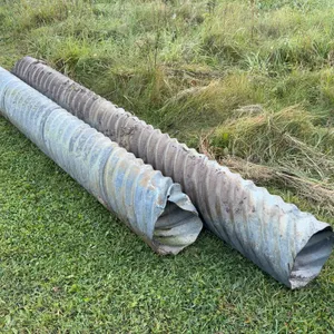 Two Corrugated Metal Pipes, 115" and 126" Long