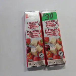 SHELF PULLS (AS IS):  LOADS OF BERRIES & CHERRIES BARS WITH CHOCOALTE (100G) - 2 BOXES