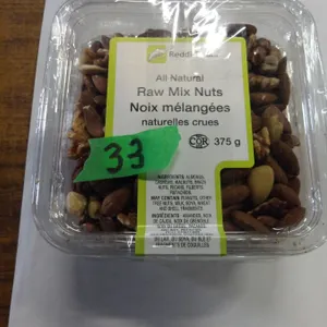 SHELF PULLS (AS IS):  RAW MIXED NUTS (375G) - 2 CONTAINERS