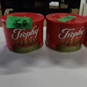 SHELF PULLS (AS IS):  TROPHY ALMOND NUTS (200G) - 4 TINS