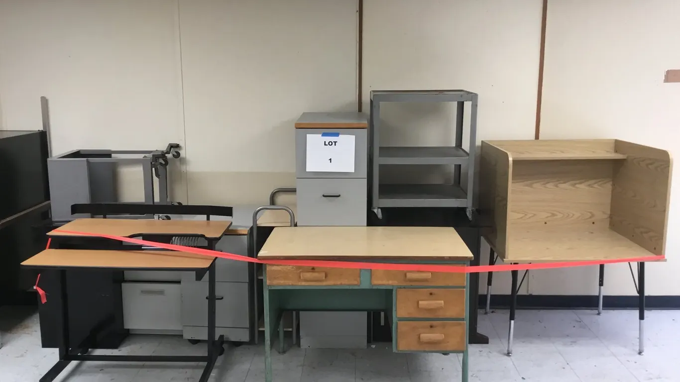 File Cabinets, Desks, and Carts