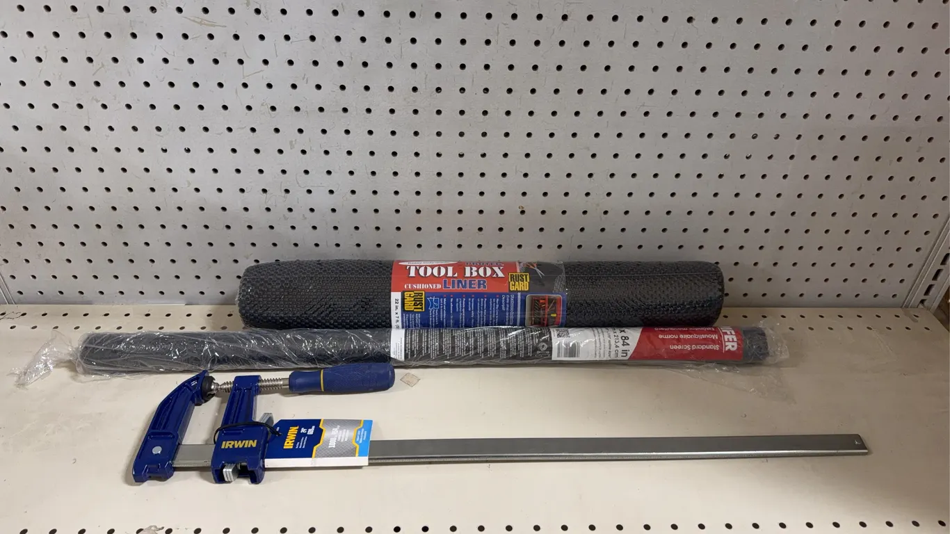 Tool Box Liner and Irwin Clamp