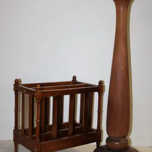 Black Walnut Display Pedestal & Magazine Rack