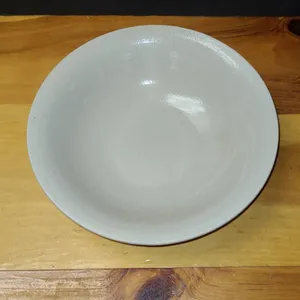 White Glazed Stoneware Bowl with Maker's Mark