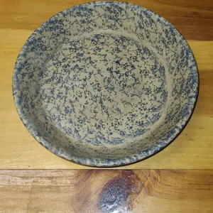 Robinson Ransbottom Blue Spongeware Pie Plate USA
