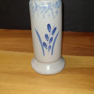 Wheelock Wisconsin Pottery Blue And Gray Stoneware Vase