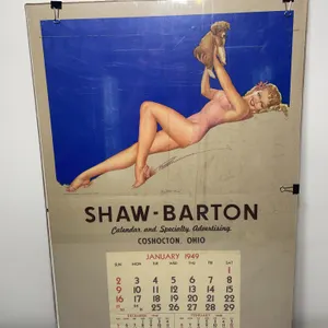 1949 Coshocton, OH "Shaw-Barton" PIn-UP Calendar