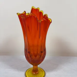 Fenton Amberina Handkerchief Vase