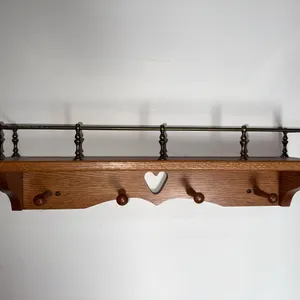 Oak Heart Wall Shelf