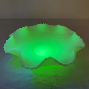 Fenton Satin Custard Persian Medallion Bowl