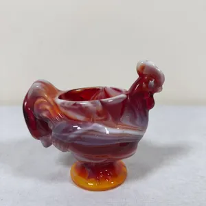 Imperial Ruby Slag Rooster Egg Cup