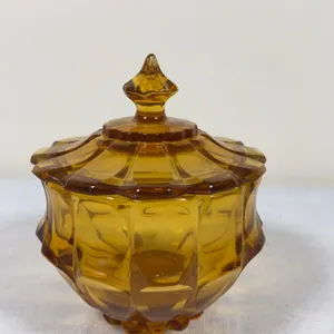 Fenton Valencia Amber Lidded Candy