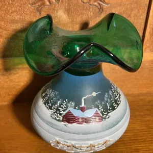 Fenton hand painted vase