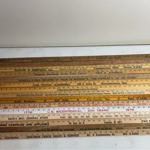 (15) yard sticks including fortunes propane, Coshocton lumber, Beck’s mill, Funk Pontiac & more